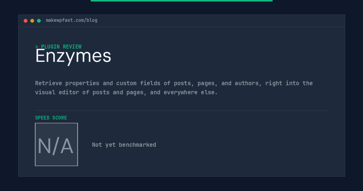 Enzymes - MakeWPFast