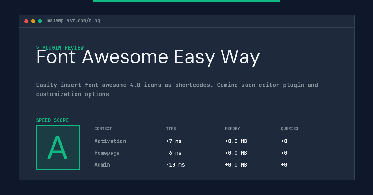 Font Awesome Easy Way - MakeWPFast