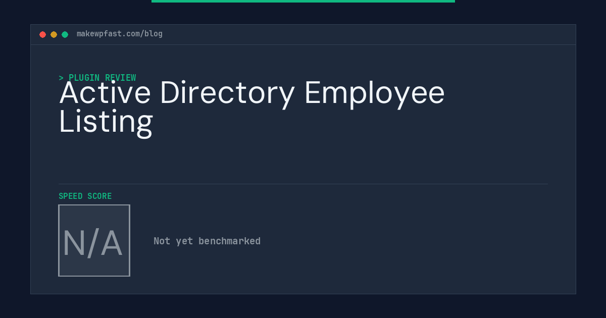 Active Directory Employee Listing - MakeWPFast