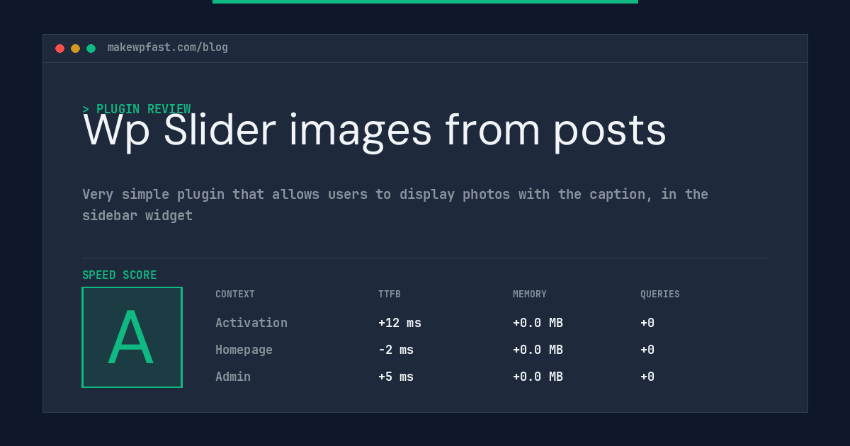 Wp Slider images from posts - MakeWPFast