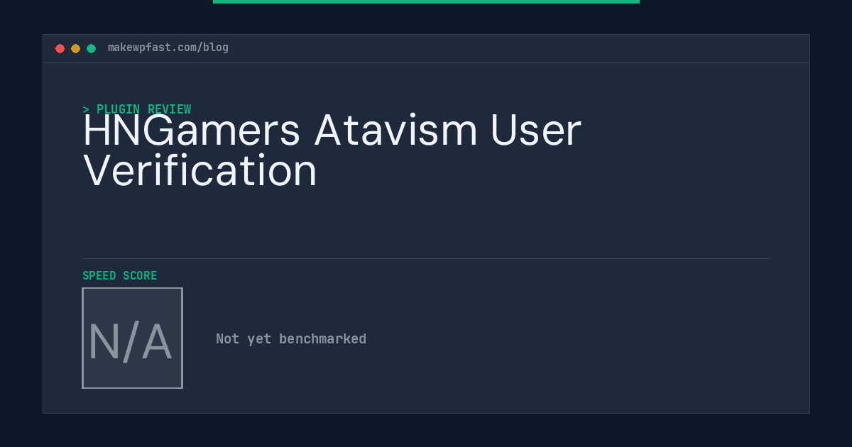 HNGamers Atavism User Verification - MakeWPFast