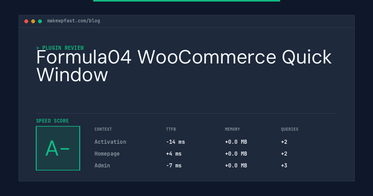 Formula04 WooCommerce Quick Window - MakeWPFast