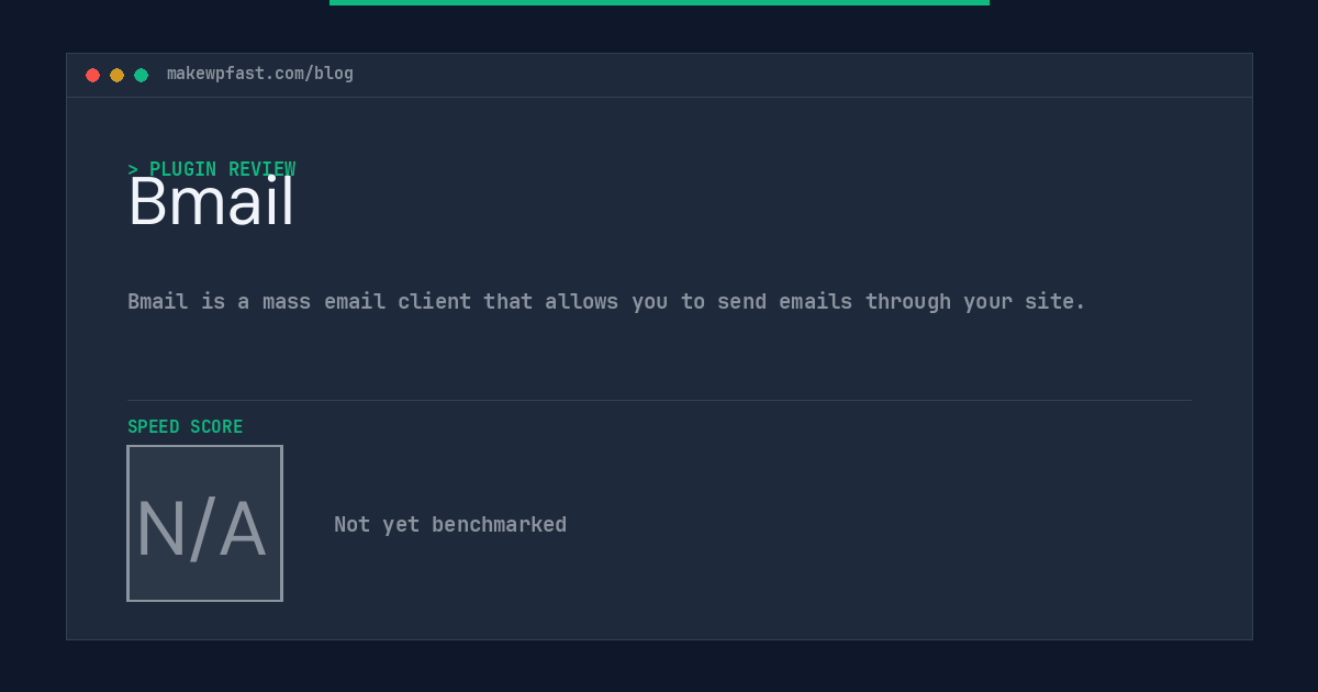Bmail - MakeWPFast