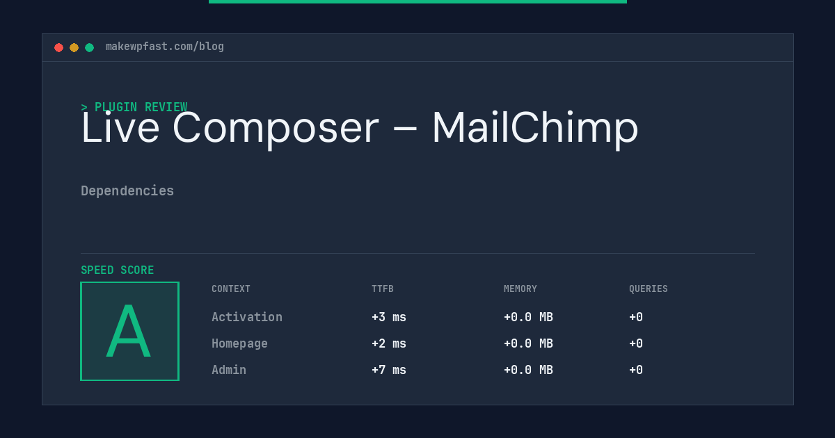 Live Composer – MailChimp - MakeWPFast