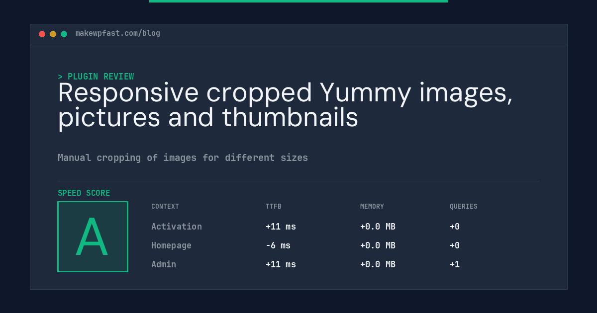 Responsive cropped Yummy images, pictures and thumbnails - MakeWPFast
