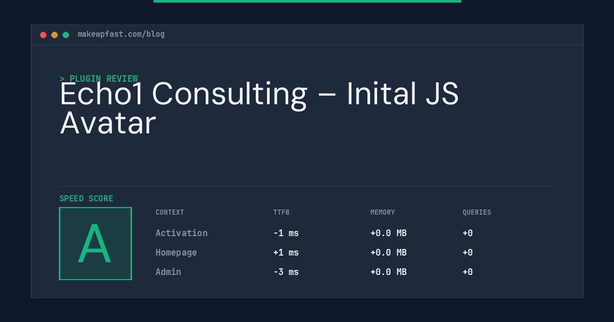 Echo1 Consulting – Inital JS Avatar - MakeWPFast