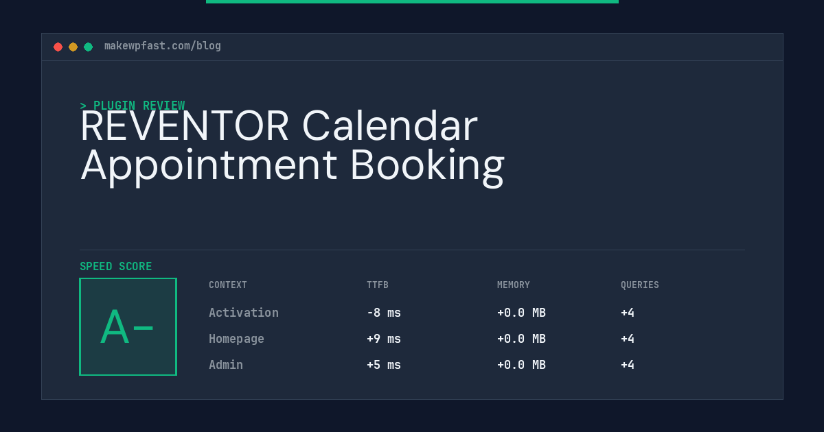 REVENTOR Calendar Appointment Booking - MakeWPFast