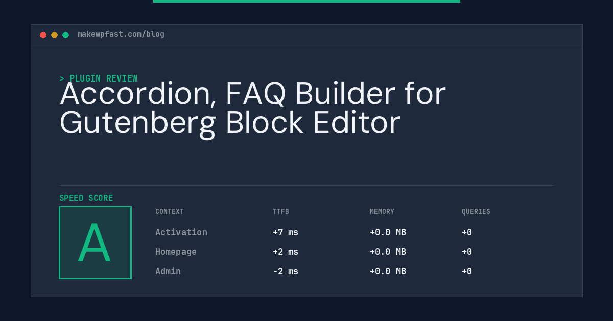 Accordion, FAQ Builder for Gutenberg Block Editor - MakeWPFast