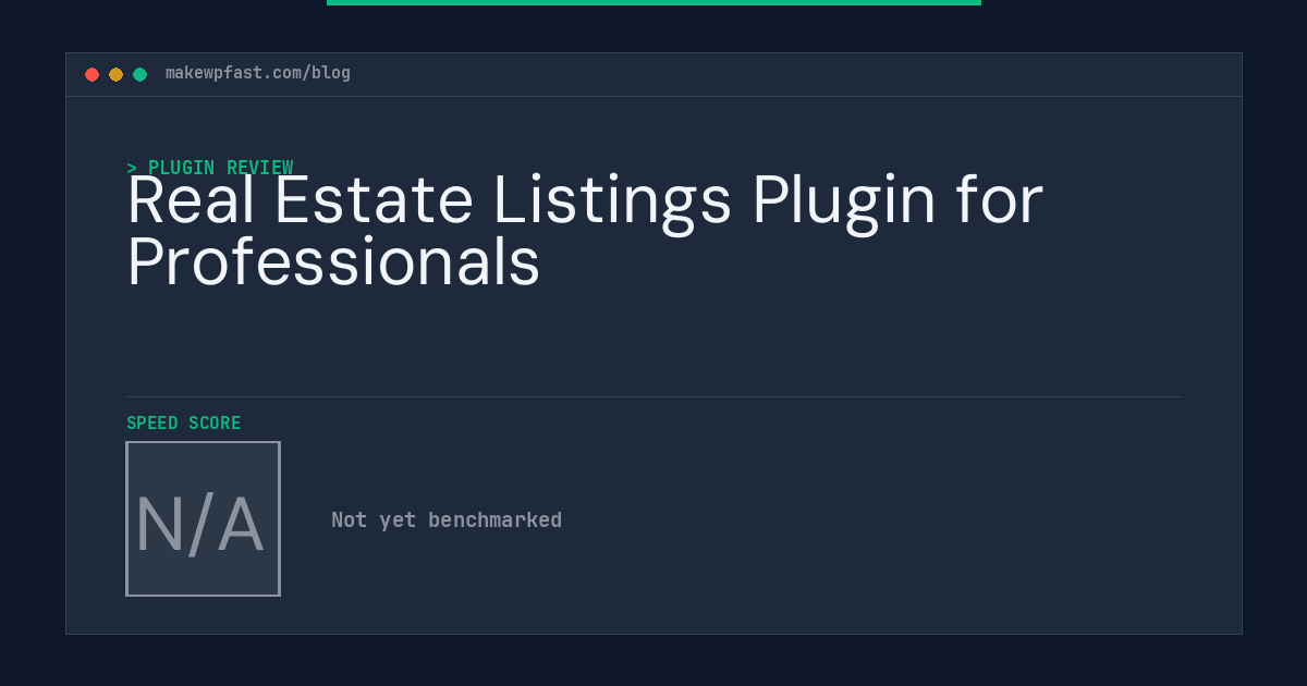 Real Estate Listings Plugin for Professionals - MakeWPFast
