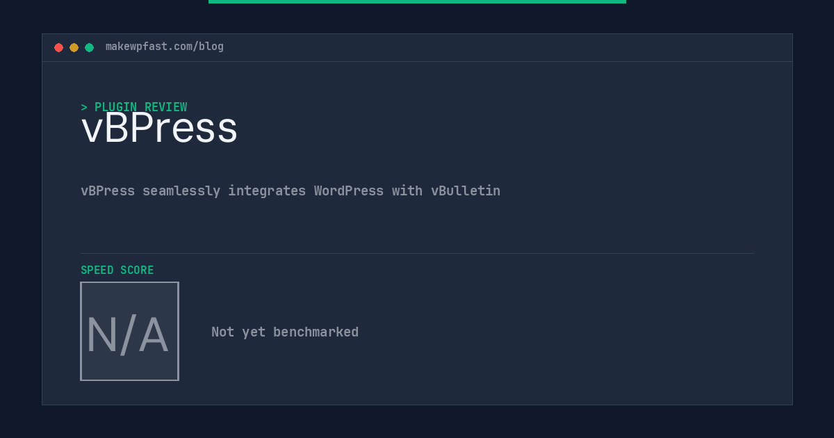 vBPress - MakeWPFast