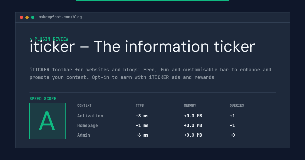 iticker – The information ticker - MakeWPFast