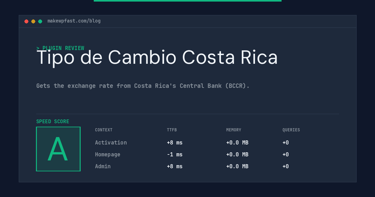Tipo de Cambio Costa Rica - MakeWPFast