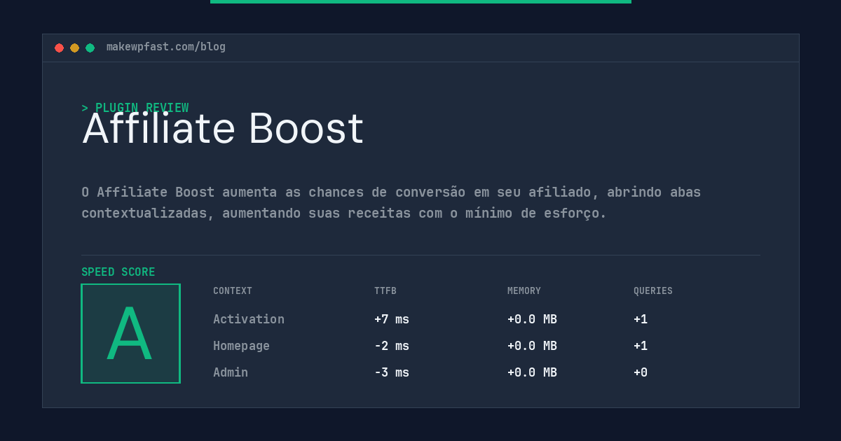 Affiliate Boost - MakeWPFast