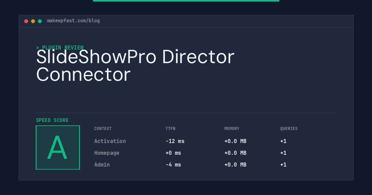 SlideShowPro Director Connector - MakeWPFast