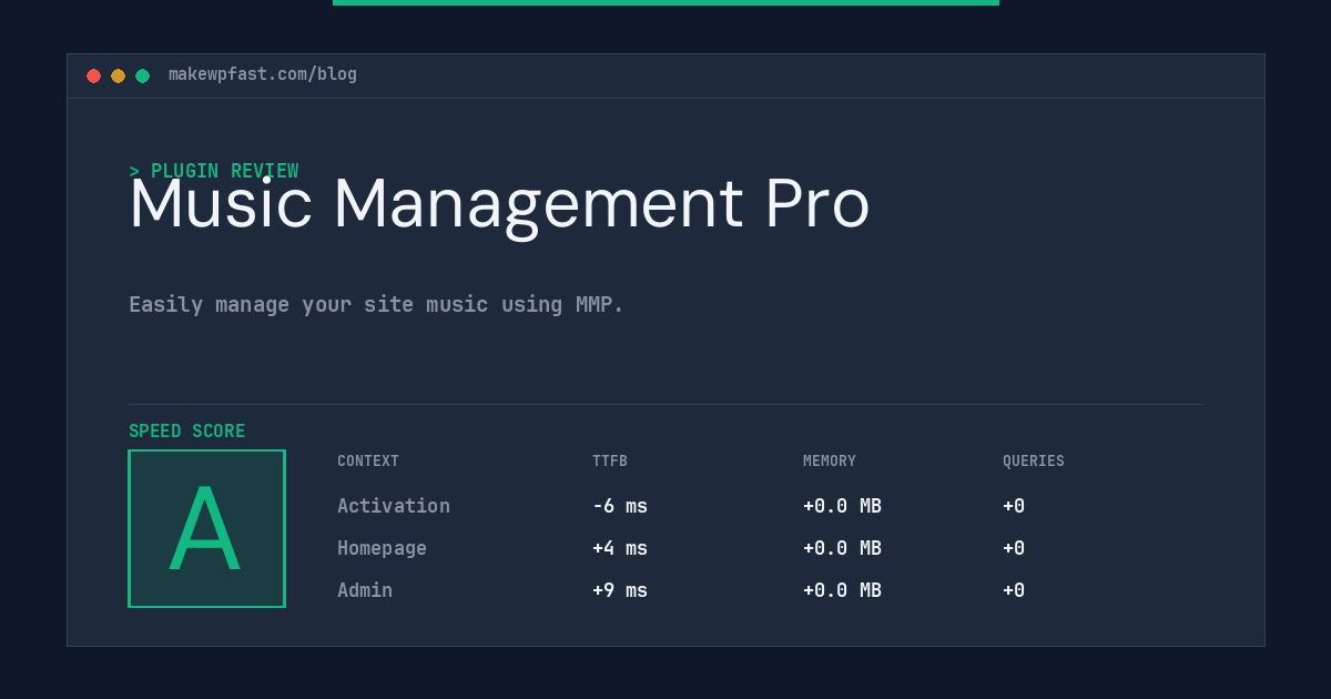 Music Management Pro - MakeWPFast