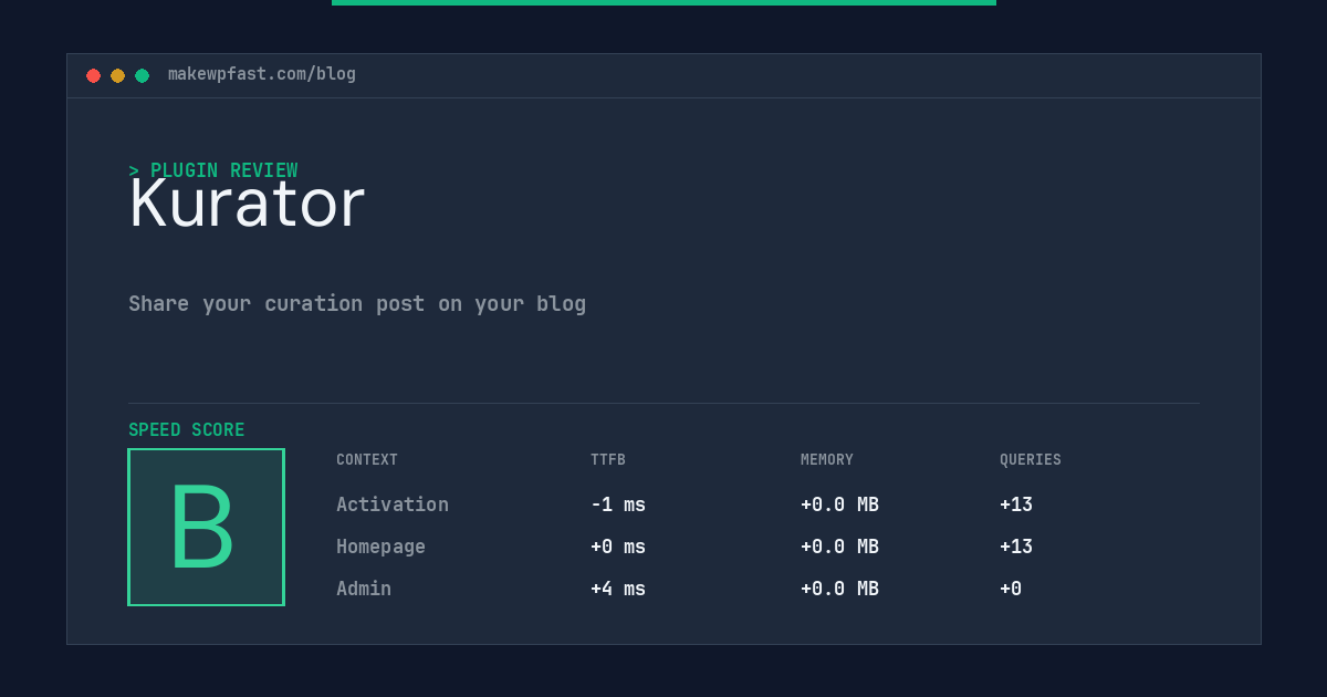 Kurator - MakeWPFast