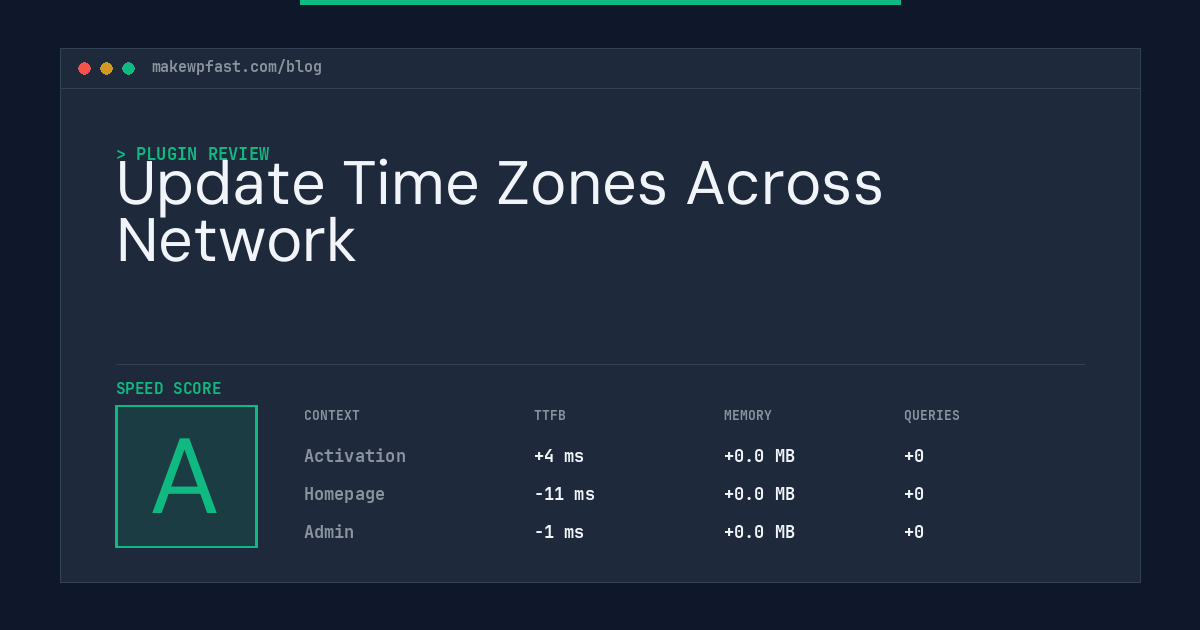 Update Time Zones Across Network - MakeWPFast
