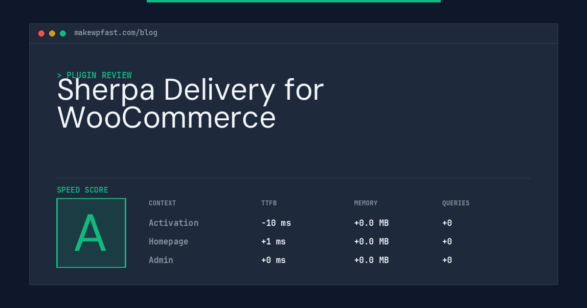 Sherpa Delivery for WooCommerce - MakeWPFast