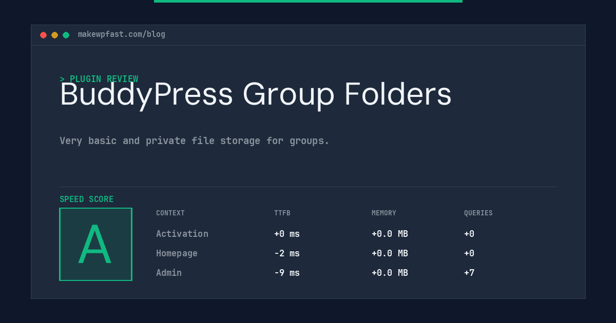 BuddyPress Group Folders - MakeWPFast