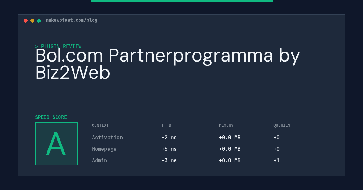 Bol.com Partnerprogramma by Biz2Web - MakeWPFast