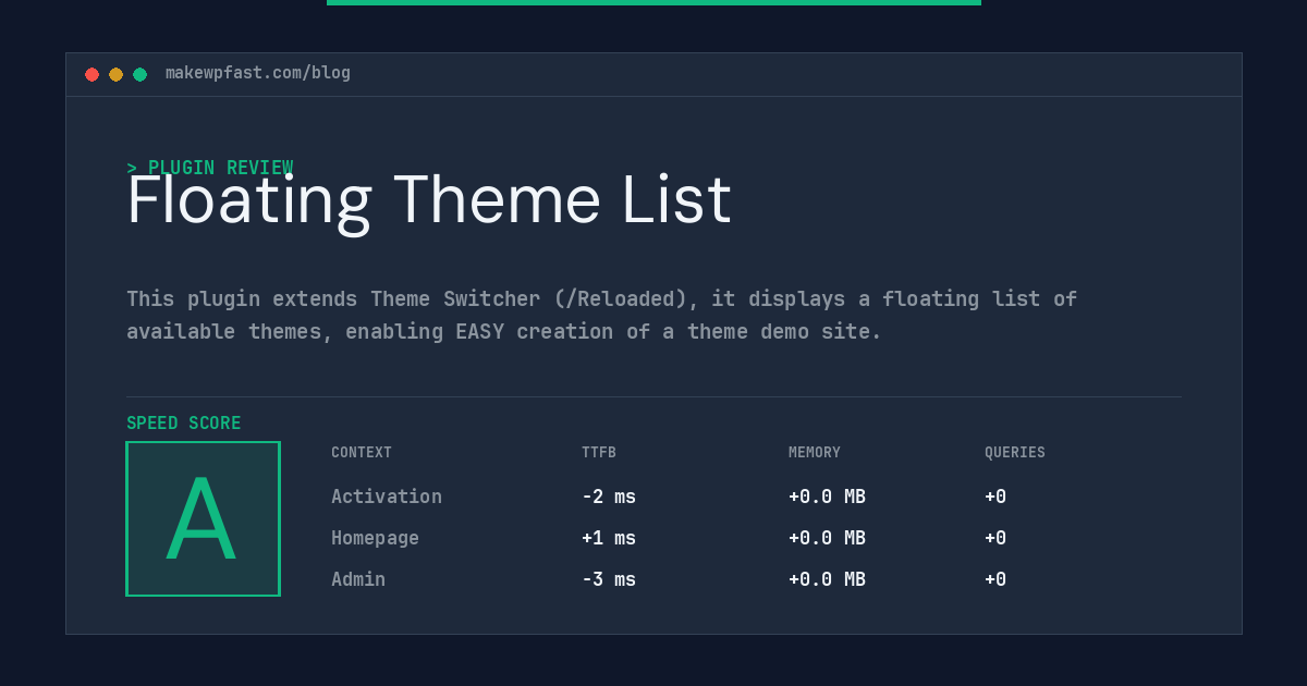 Floating Theme List - MakeWPFast