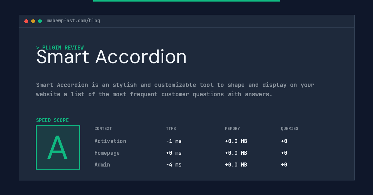 Smart Accordion - MakeWPFast