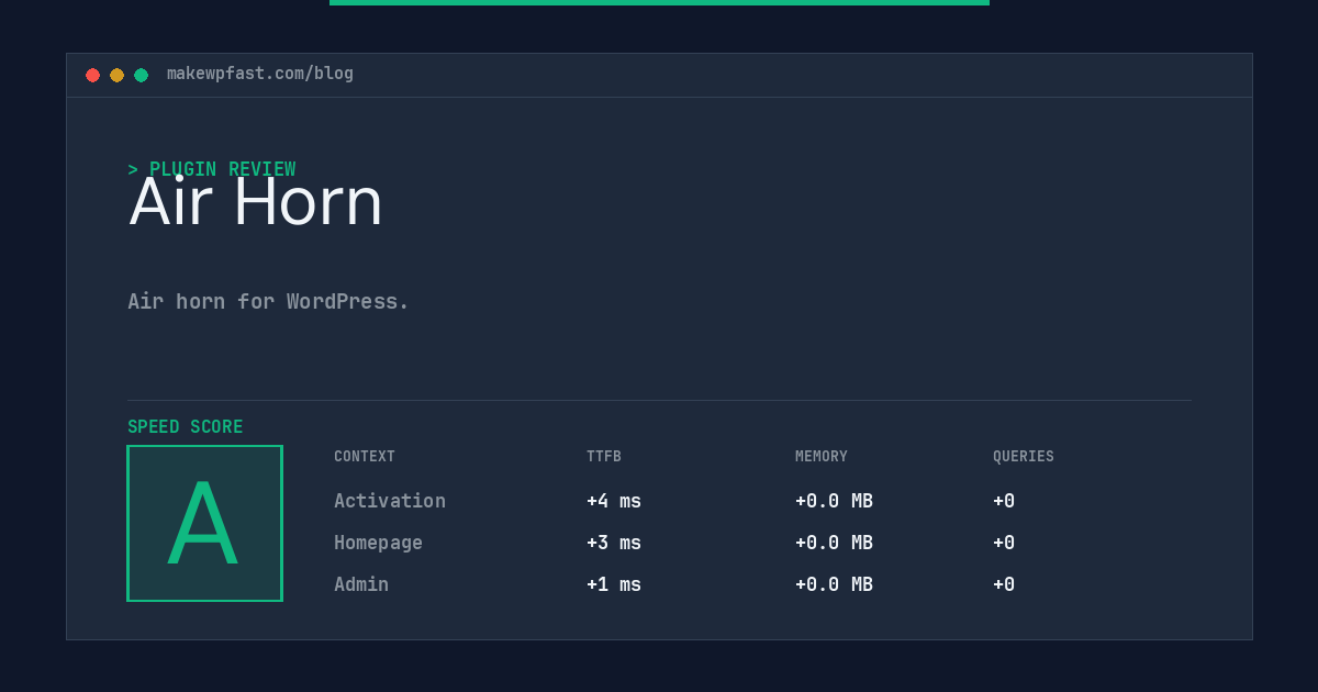 Air Horn - MakeWPFast