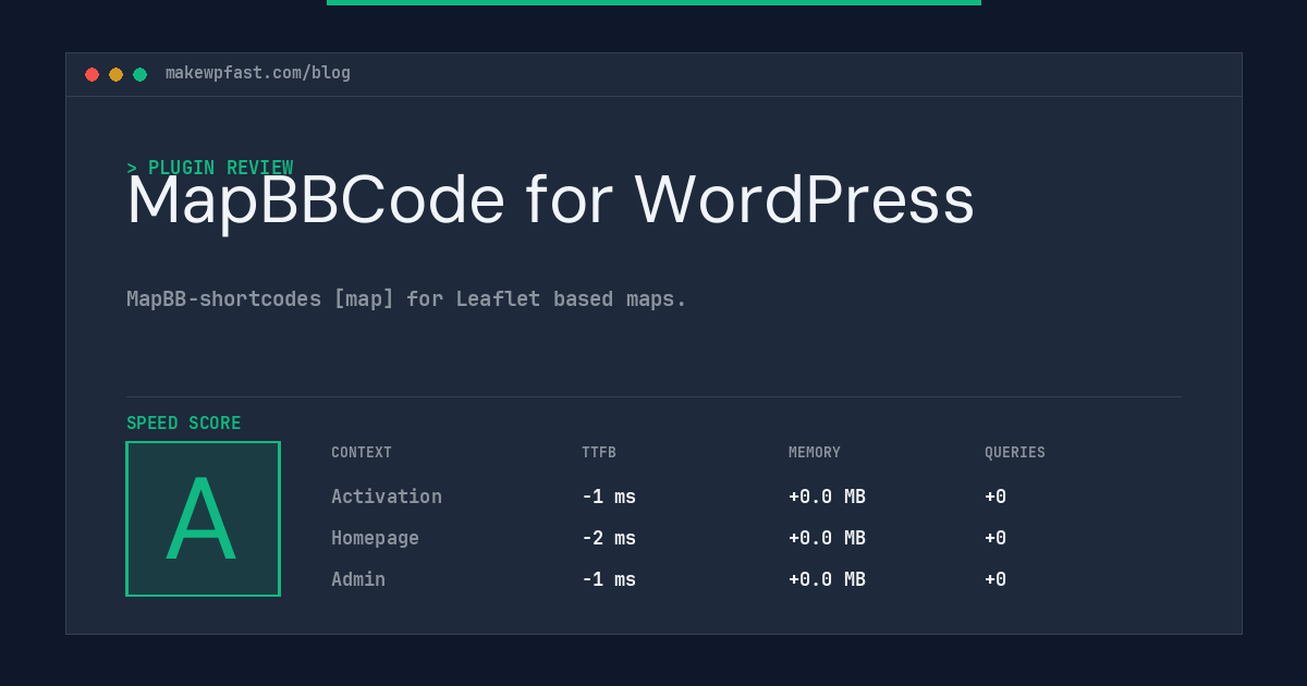 MapBBCode for WordPress - MakeWPFast