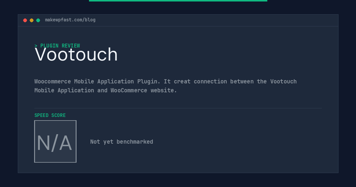 Vootouch - MakeWPFast