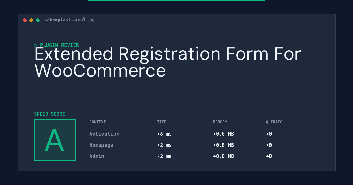 Extended Registration Form For WooCommerce - MakeWPFast