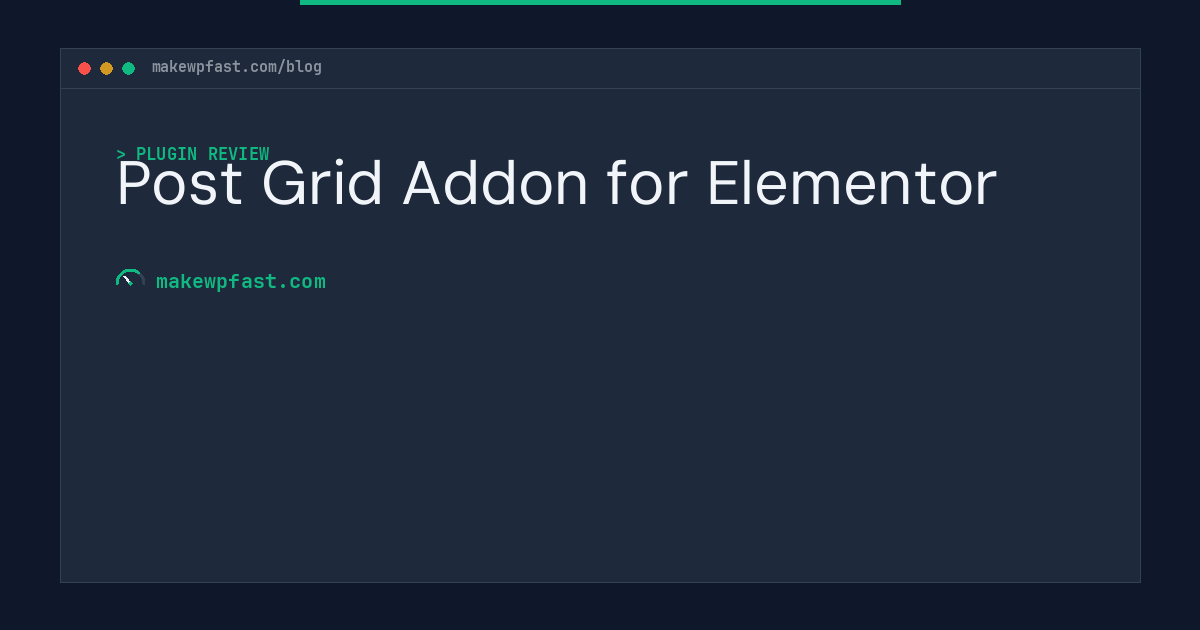 Post Grid Addon for Elementor - MakeWPFast