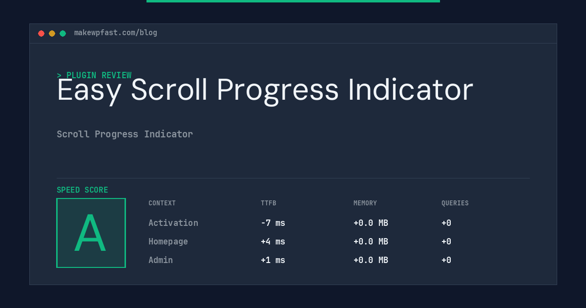 Easy Scroll Progress Indicator - MakeWPFast