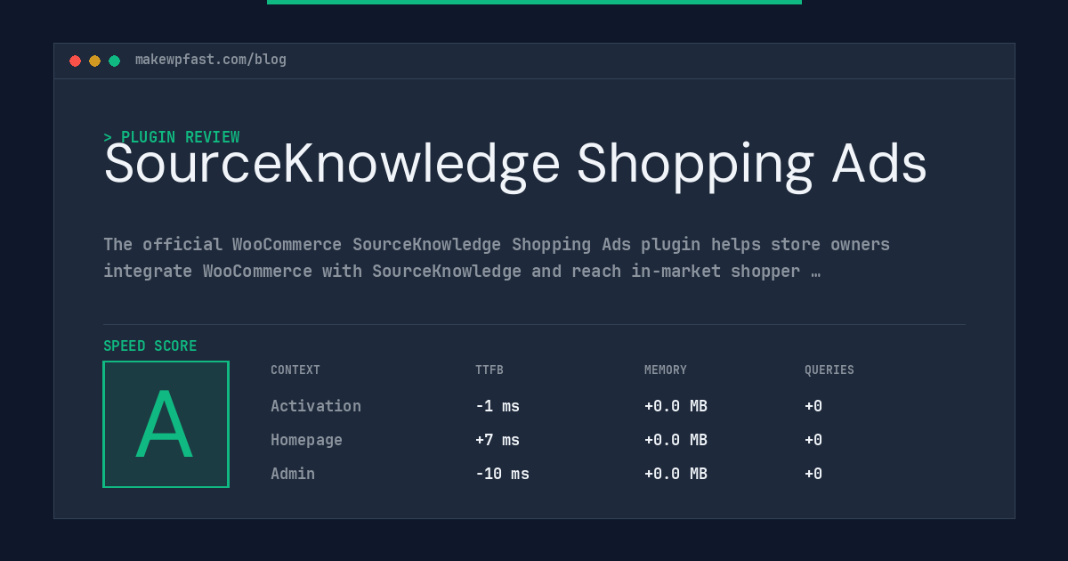 SourceKnowledge Shopping Ads - MakeWPFast
