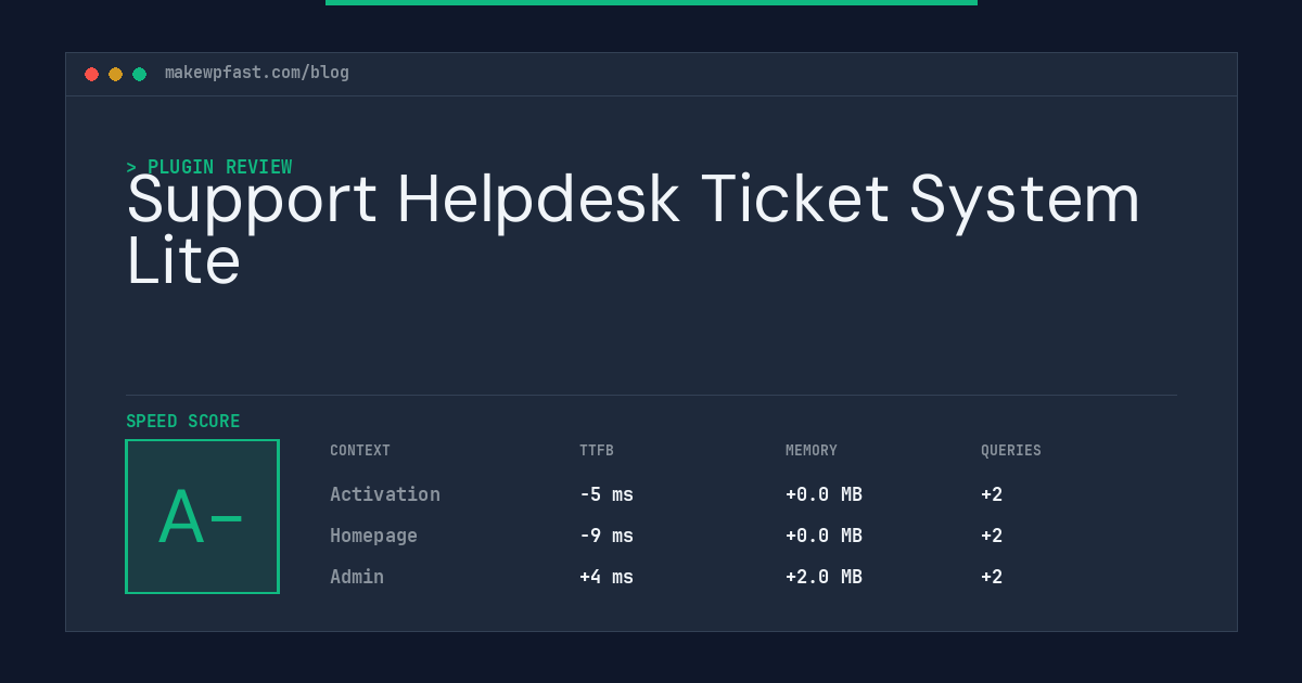 Support Helpdesk Ticket System Lite - MakeWPFast