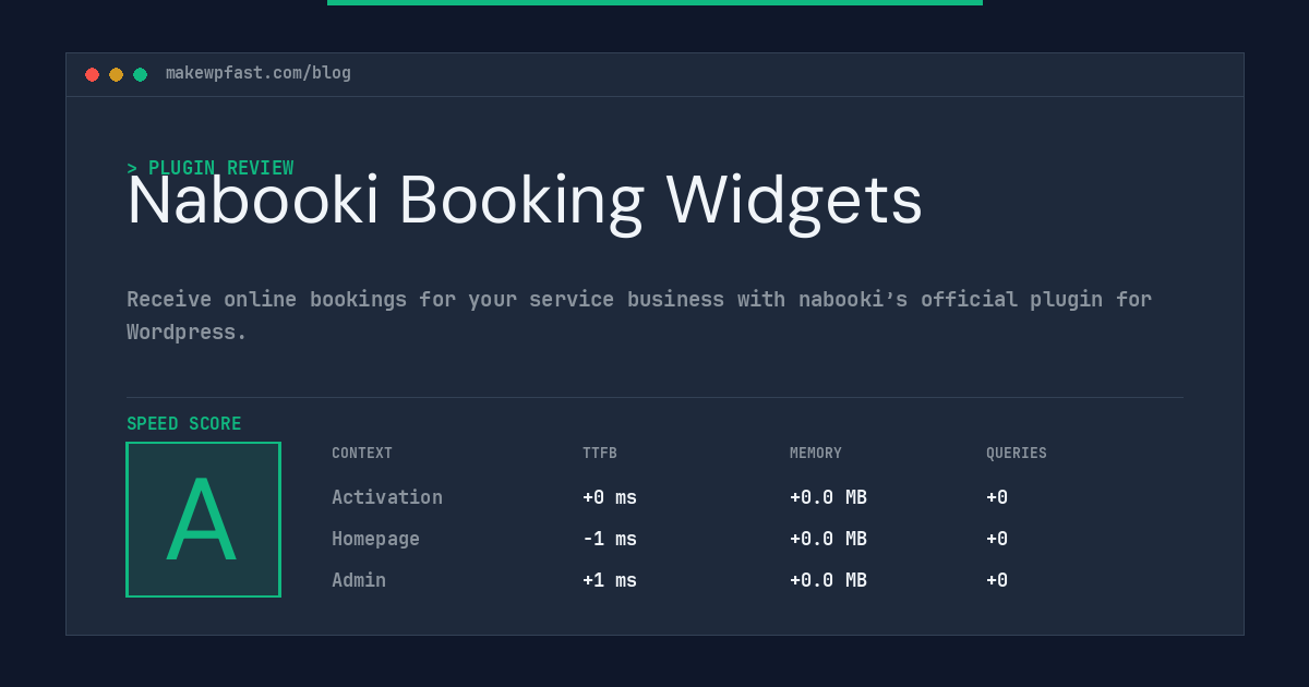 Nabooki Booking Widgets - MakeWPFast