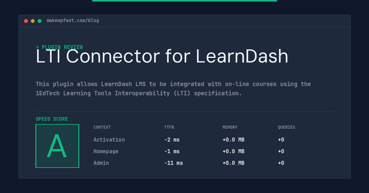 LTI Connector for LearnDash - MakeWPFast