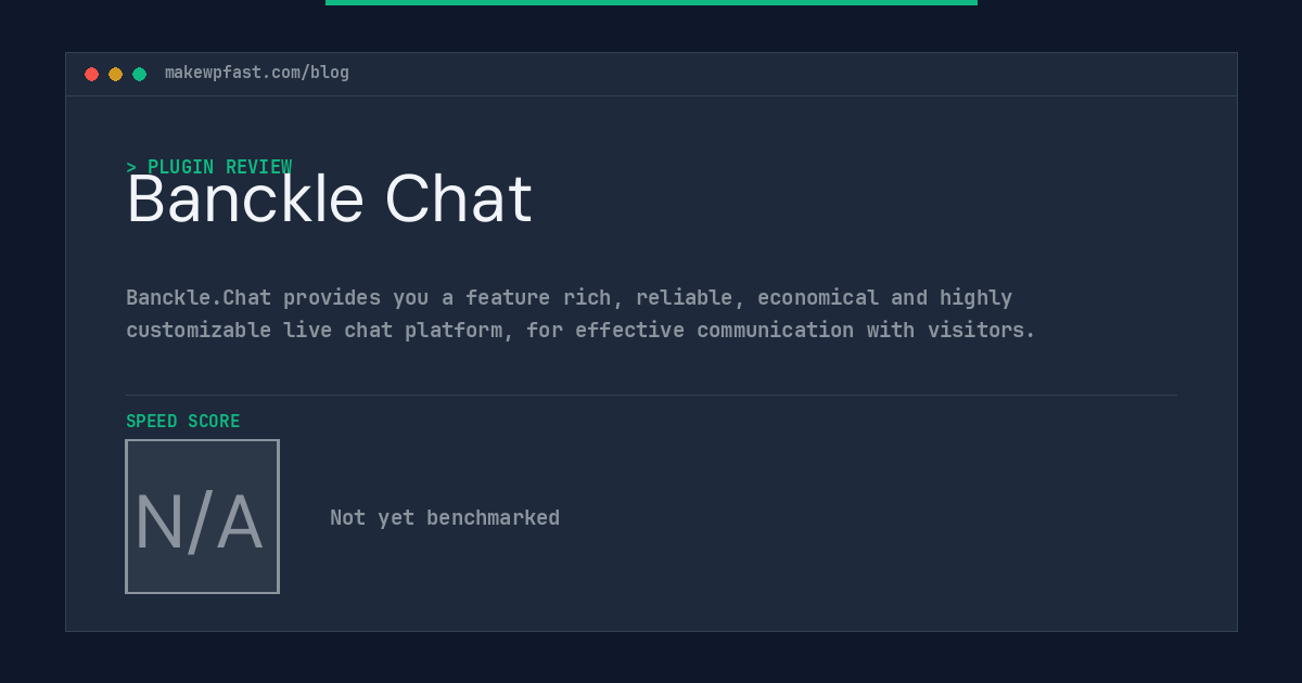Banckle Chat - MakeWPFast