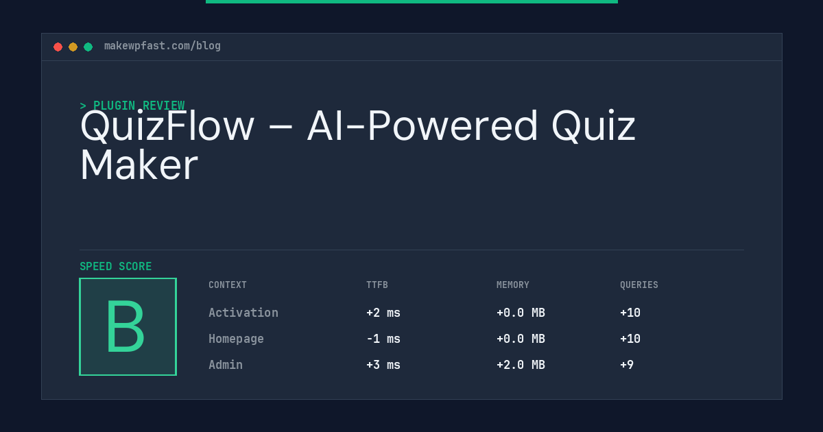 QuizFlow – AI-Powered Quiz Maker - MakeWPFast