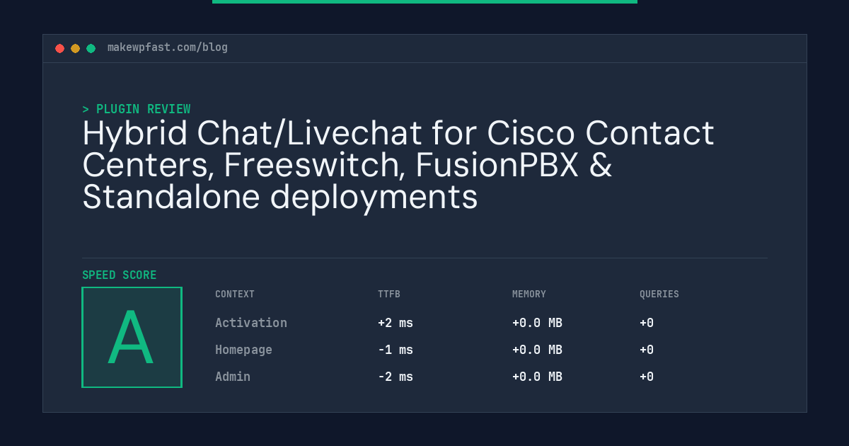 Hybrid Chat/Livechat for Cisco Contact Centers, Freeswitch, FusionPBX & Standalone deployments - MakeWPFast