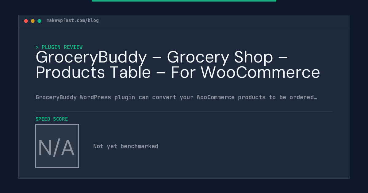 GroceryBuddy – Grocery Shop – Products Table – For WooCommerce - MakeWPFast