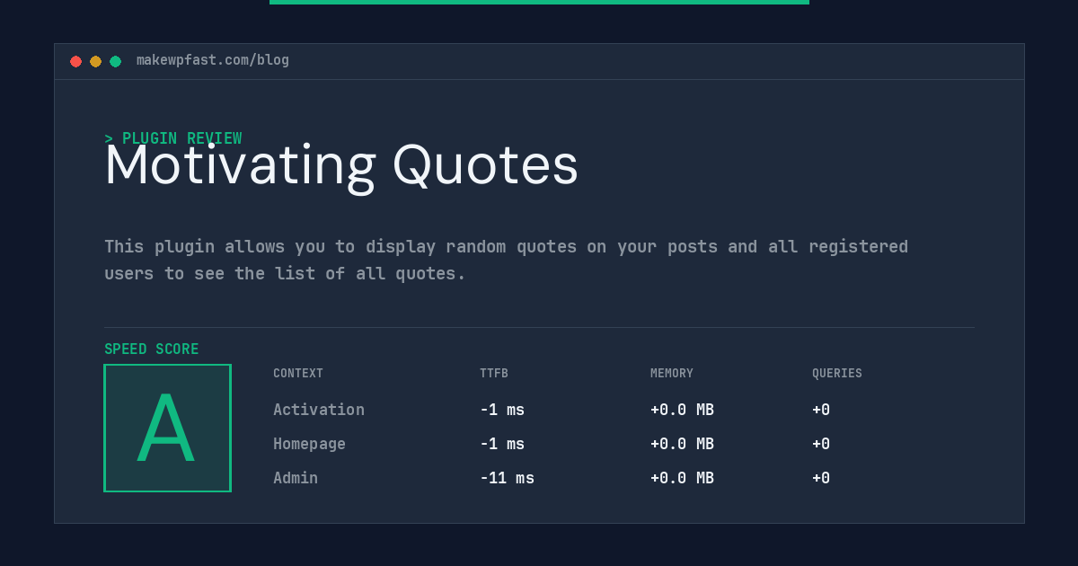 Motivating Quotes - MakeWPFast