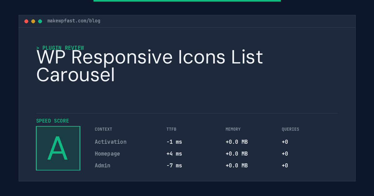 WP Responsive Icons List Carousel - MakeWPFast