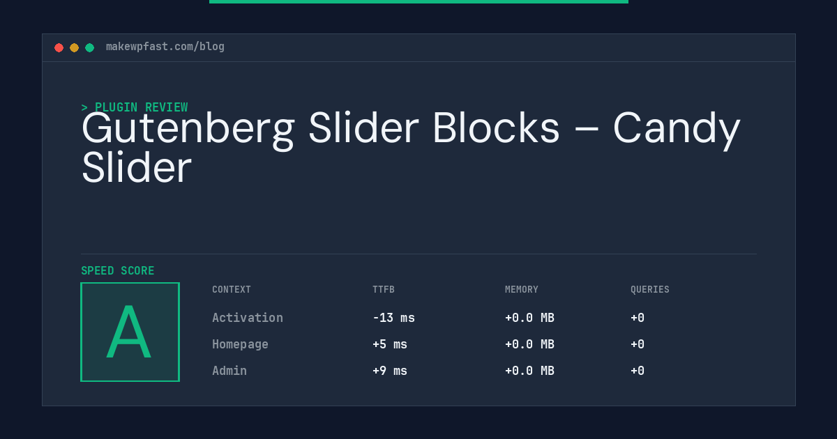 Gutenberg Slider Blocks – Candy Slider - MakeWPFast