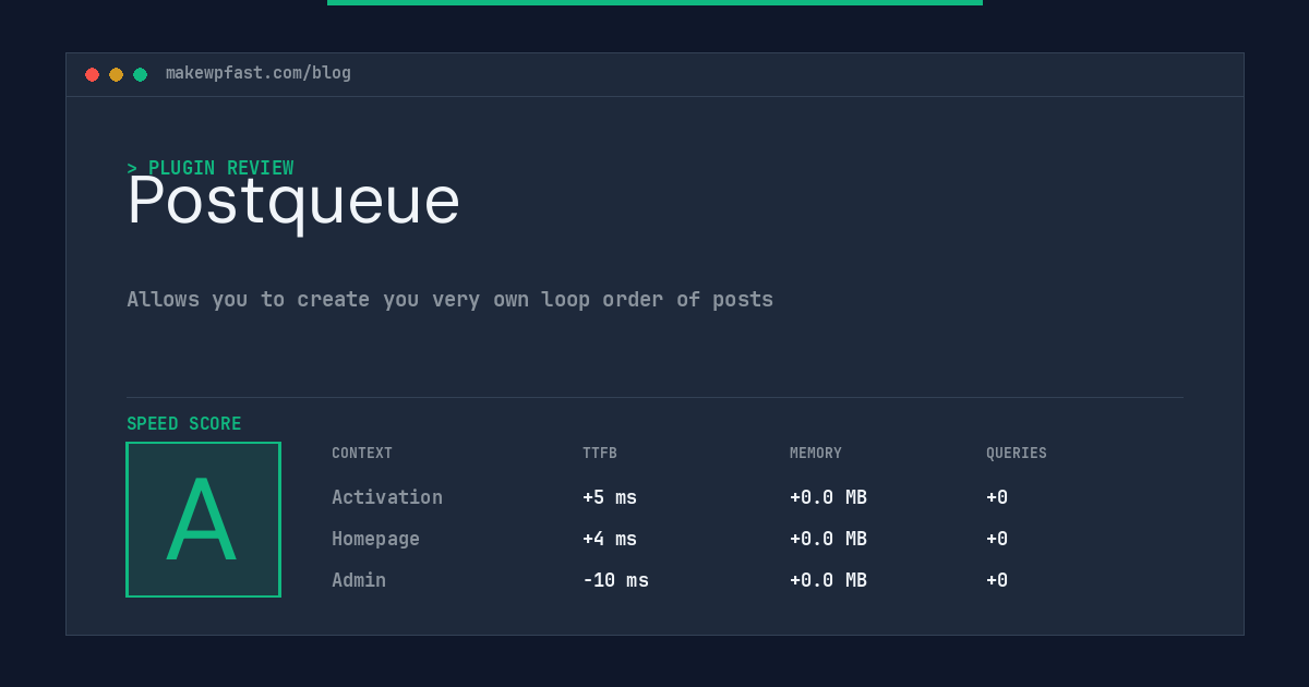 Postqueue - MakeWPFast
