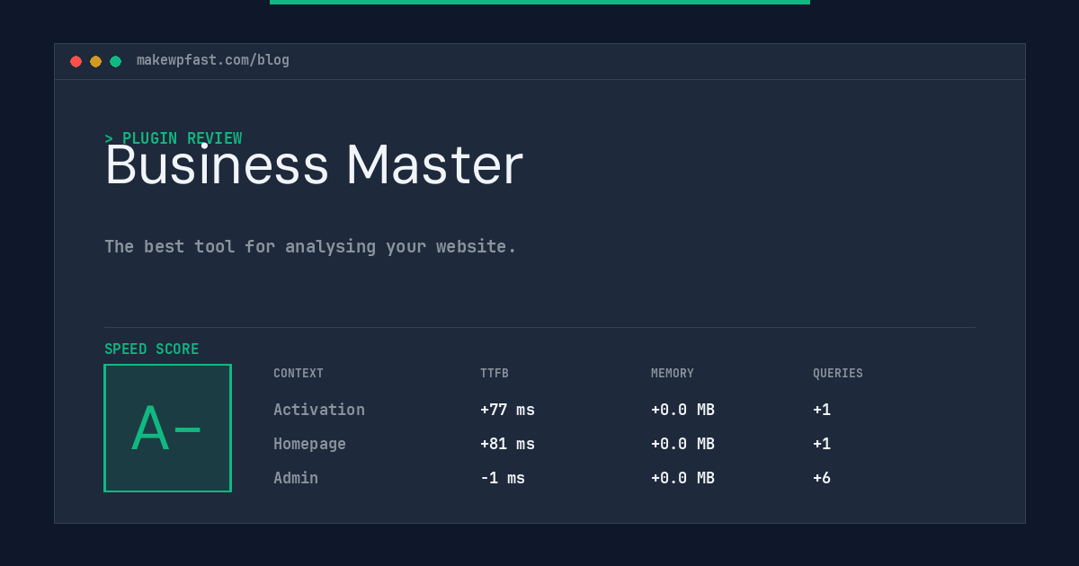 Business Master - MakeWPFast