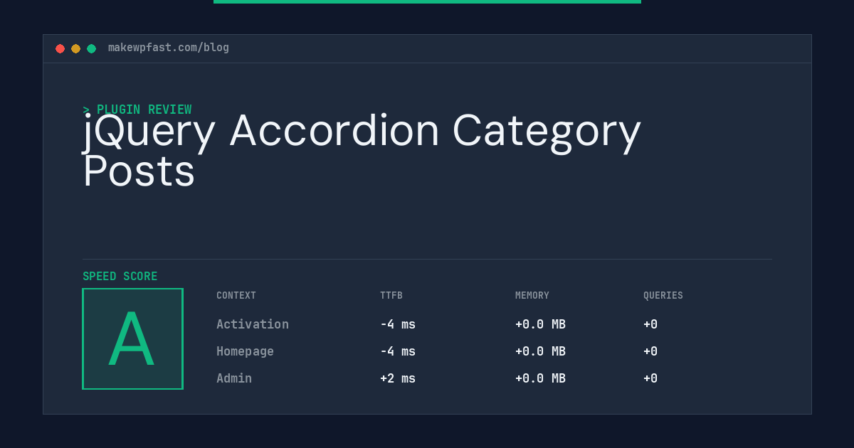 jQuery Accordion Category Posts - MakeWPFast
