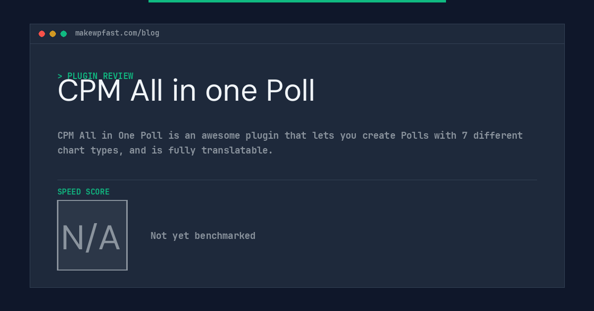CPM All in one Poll - MakeWPFast