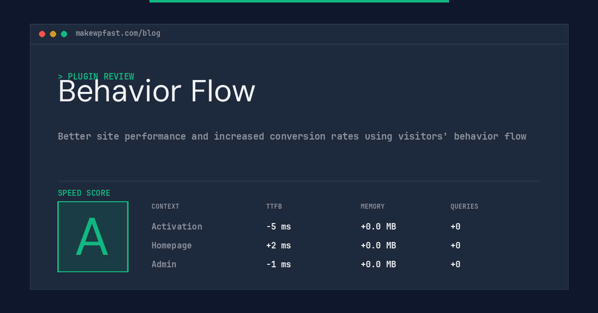 Behavior Flow - MakeWPFast