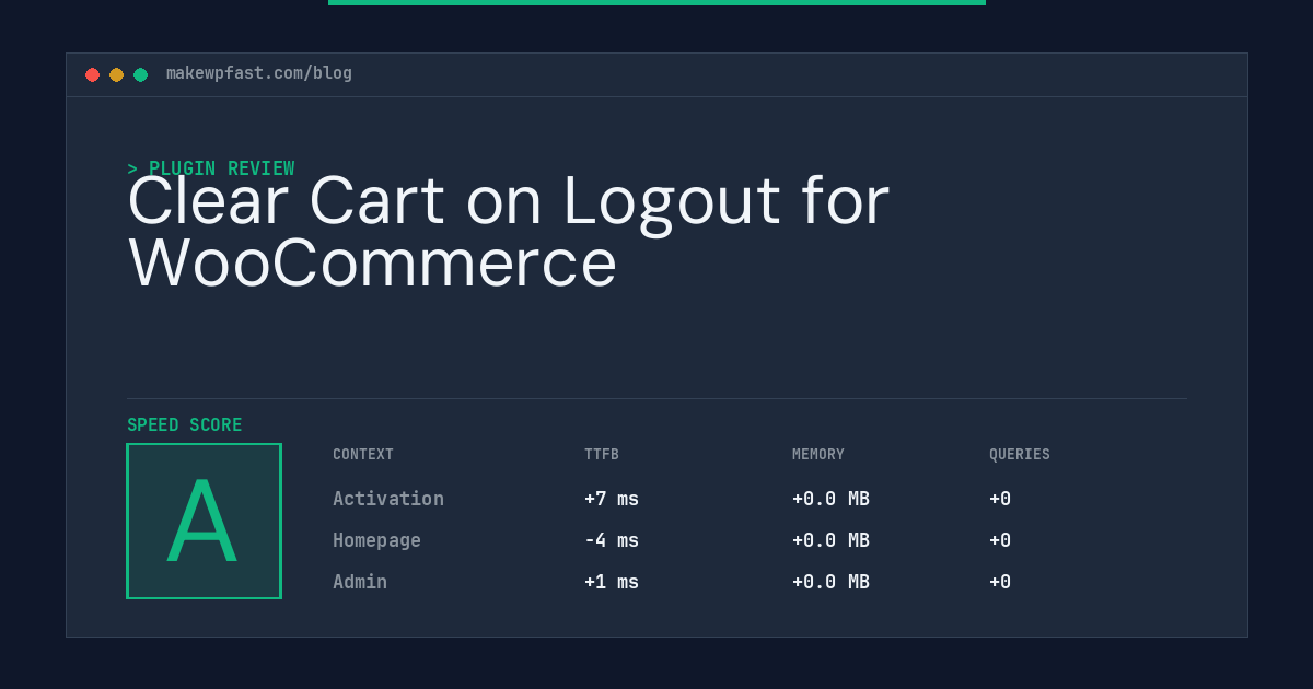 Clear Cart on Logout for WooCommerce - MakeWPFast