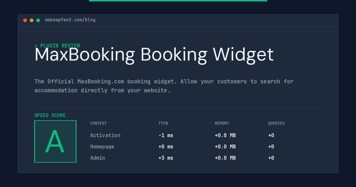 MaxBooking Booking Widget - MakeWPFast